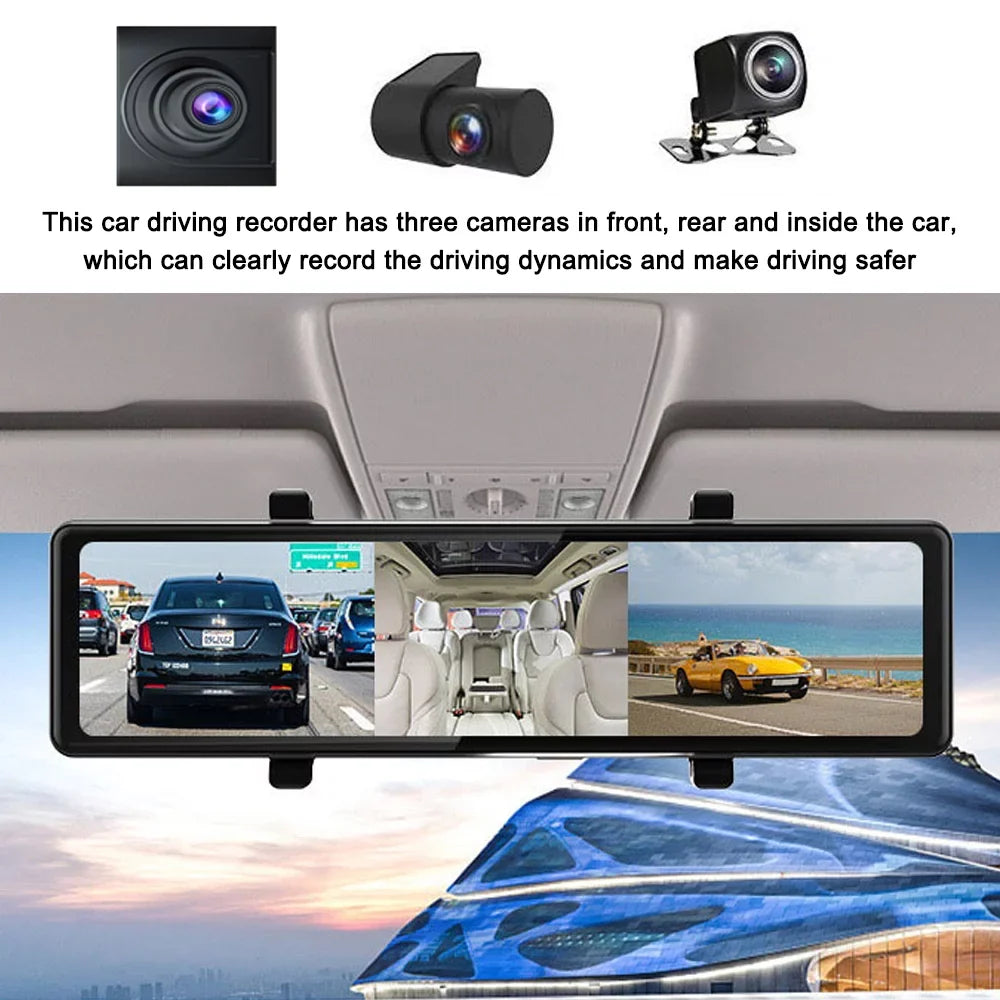 Car Screen Touched Screen Rearview Video Cam Camera Cameras 2.5k Mirror Cam Andoer Car Clear Bt 2.5k Bt Mirror Camera,3 12in Car Clear Car Dash Car 2.5k Mirror Dash Rearview 12in Bt 2.5k Car