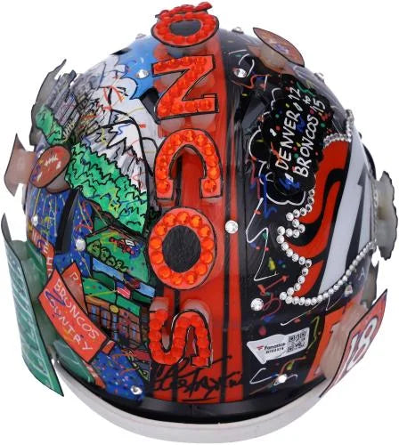 by Fanatics Artist Manning - Helmet B703374 Broncos Certified Mini Charles Peyton Authentic Painted - Fazzino Autographed Hand - Denver