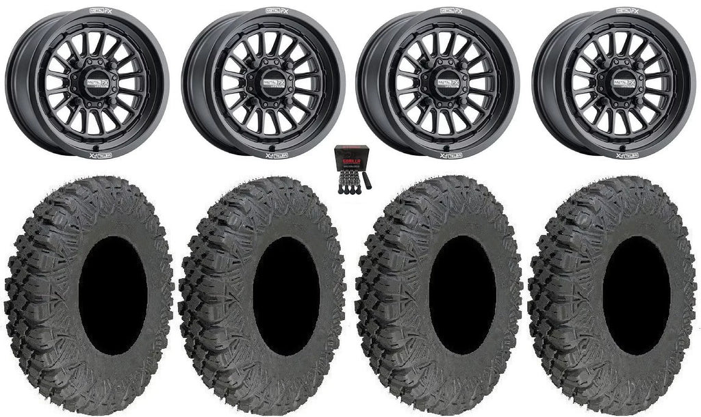 Wheels 33" MetalFX PRO Tires 15" Delta 1000 / Race Ranger XP RZR XP / Black Polaris XP 900/1000