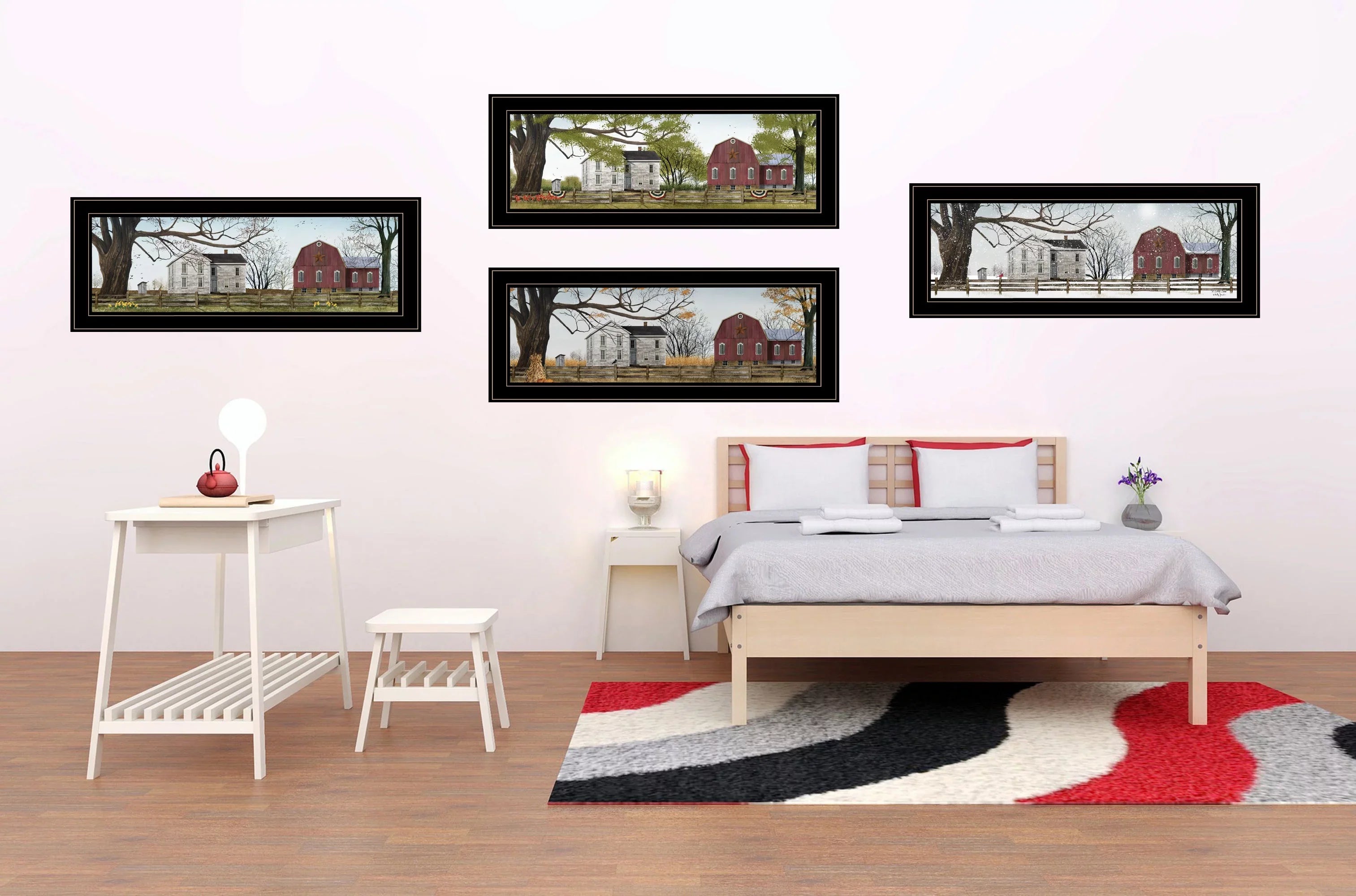 Frame 4-Piece II" Vignette "Four Seasons Black Jacobs, by Billy Collection