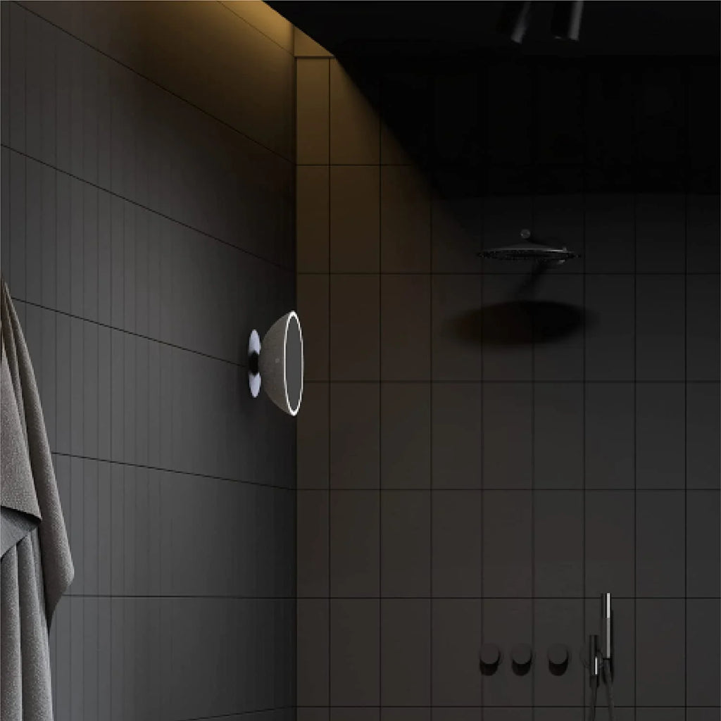 Sharper Bluetooth Mirror Shower Fogless LED Speaker and Image