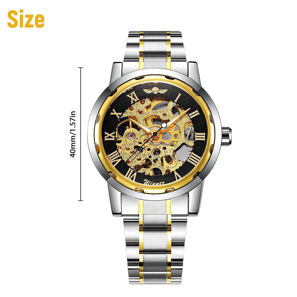 Watch Wristwatch Automatic US Stainless Men's Steel Luxury Mechanical Waterproof