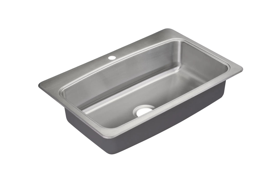 Single Drop Sink Kitchen Bealeton Proflo Basin Stainless - In 32-15/16" Pfsr1b332261 Steel