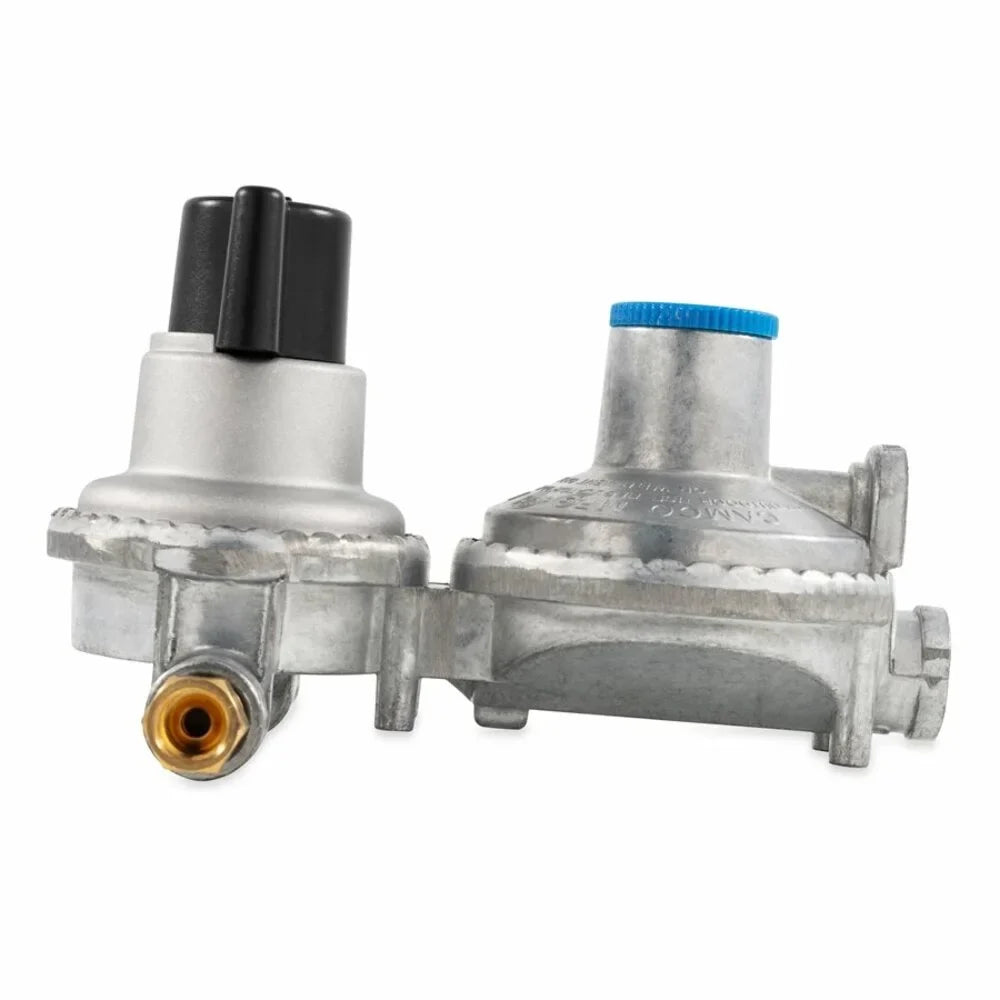 Propane Tank Dual Double-Stage With RVs Camco (59005) Tanks Change Regulator- From Constant Full Auto Empty Auto-Changeover For with Gas a Pressure Hookups, to Propane Maintains