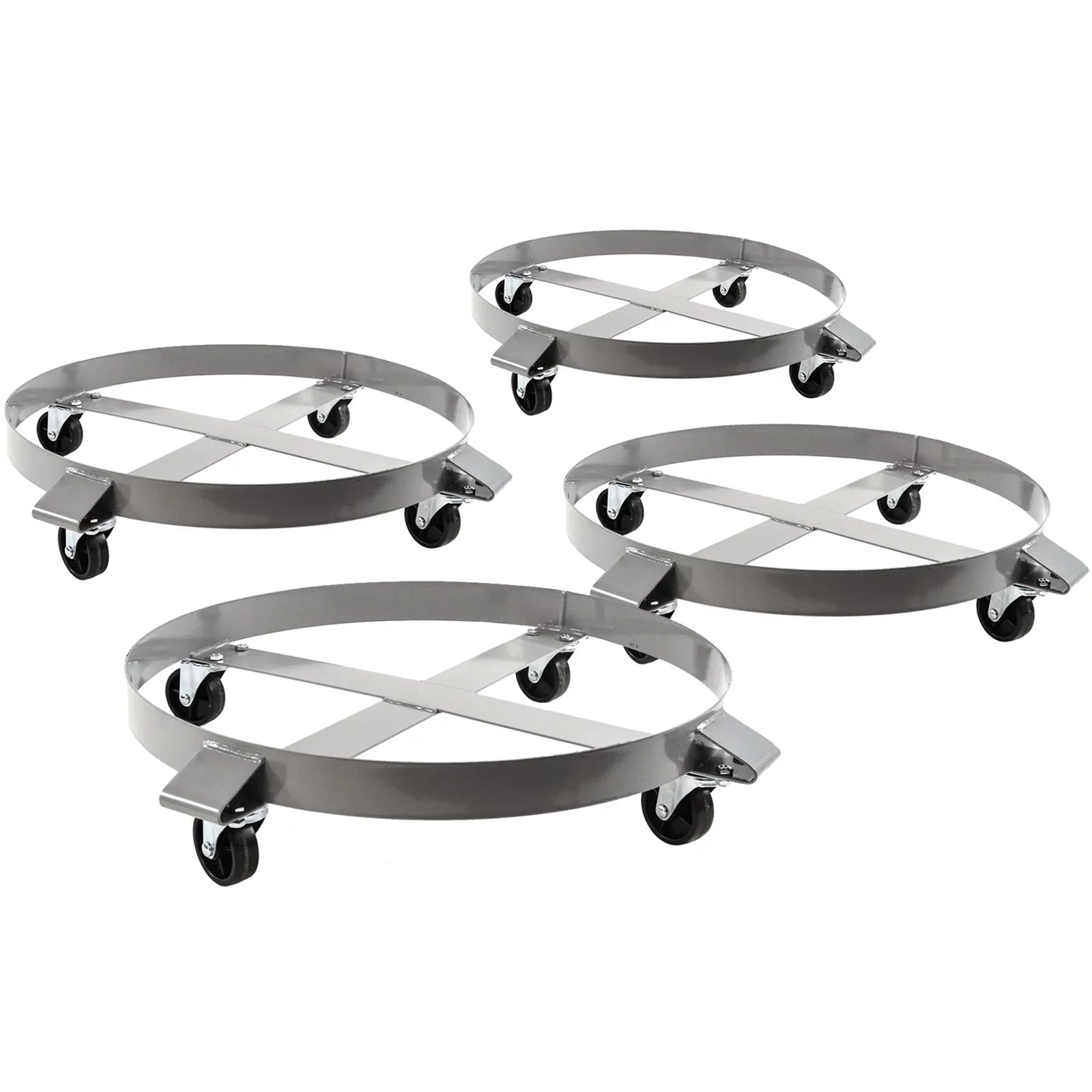 Swivel Auto Non Heavy Frame Truck Red 4 Duty - Pound Dollies Hound Gallon Tipping Dolly Hand Drum Casters Capacity Wheel 1000 55 Steel
