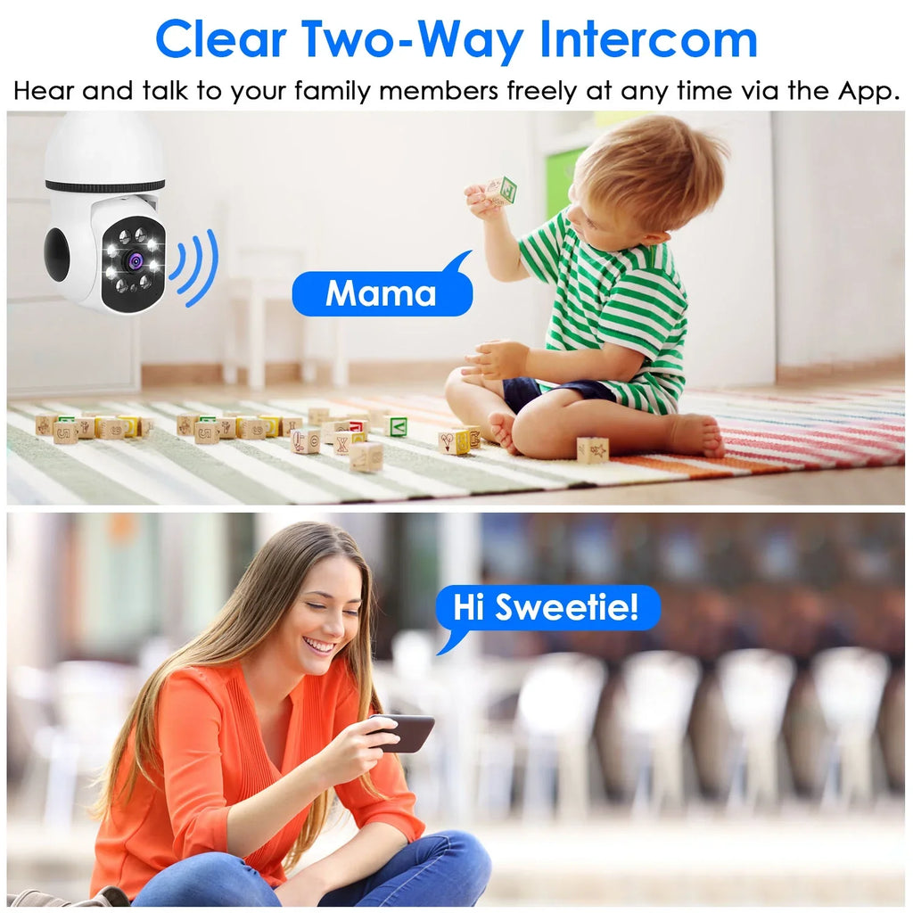 Panoramic Bulb E27 iMounTEK Surveillance Audio APP Control Camera Motion Night 1080P Vision Two-Way FHD Alarm Security Tracking Electric Camera WiFi 360 Degree Wireless