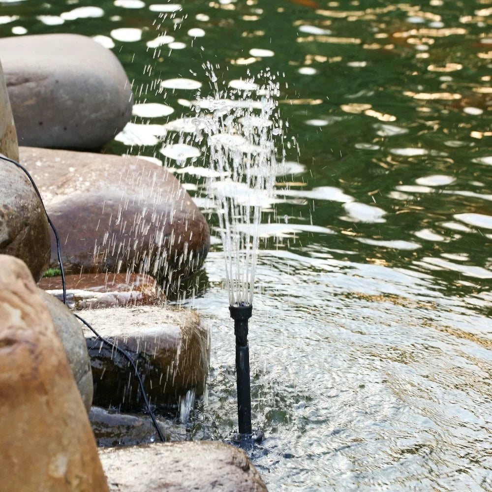 Fish Fountain Light Garden for Submersible Pond 600L/H Water Pump Bird Aquarium LED Lixada AC 10W Bath