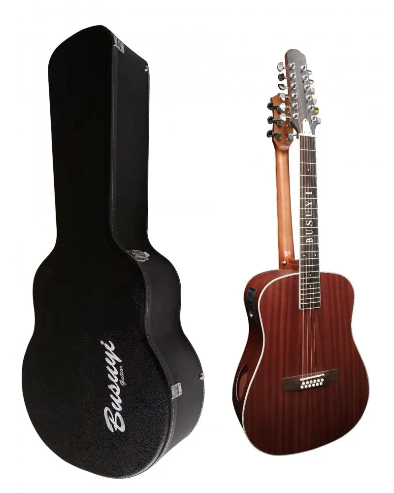 Double Guitar 2021 Case 12/6 With Double Hard Acoustic NPT Neck, Strings Sided Busuyi