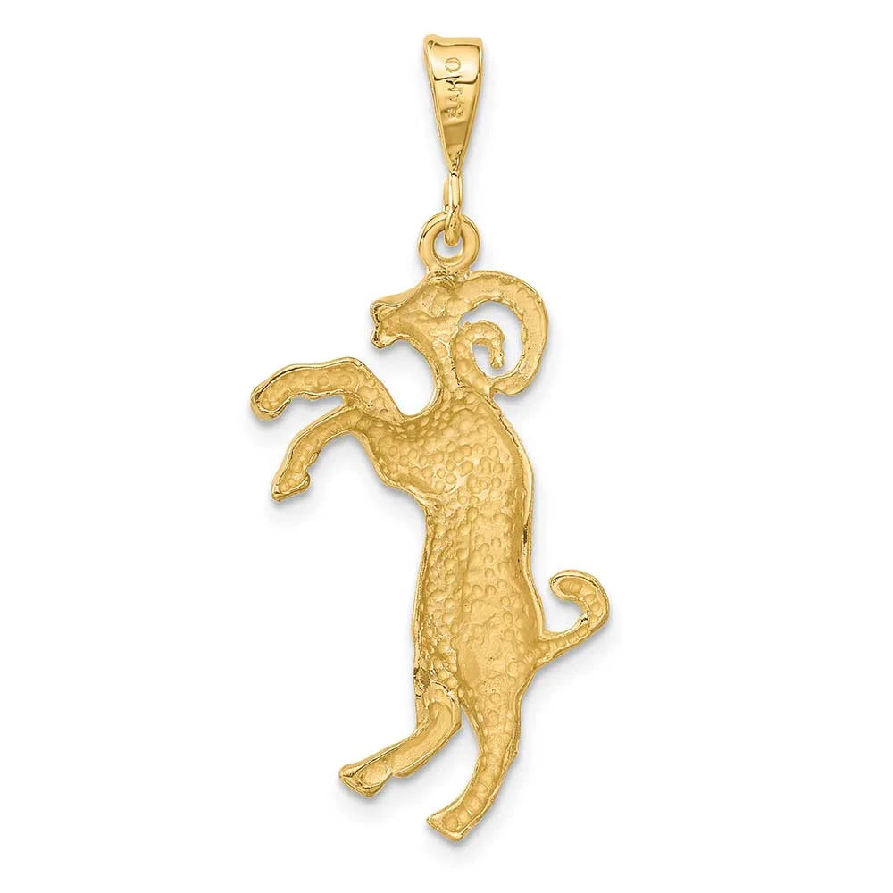 Gold FJC Aries Finejewelers Yellow Zodiac Charm 14k