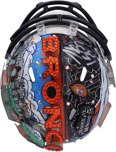 by Fanatics Artist Manning - Helmet B703374 Broncos Certified Mini Charles Peyton Authentic Painted - Fazzino Autographed Hand - Denver