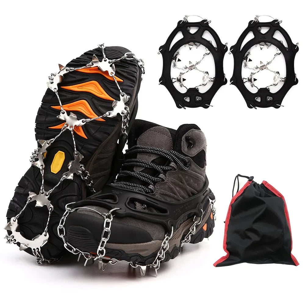 Claws for - Claw Ice Slip Ideal for - Grips 201 Steel Stainless walmeck Shoe and Superior Fishing Ice Winter Traction Ice 26-Tooth