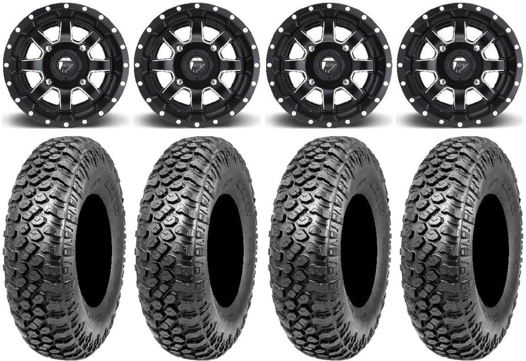 XT Tires RZR Maverick Polaris Black / Fuel PRO 1000 15" XP XP / RAZR Ranger 33" Wheels 900/1000 XP