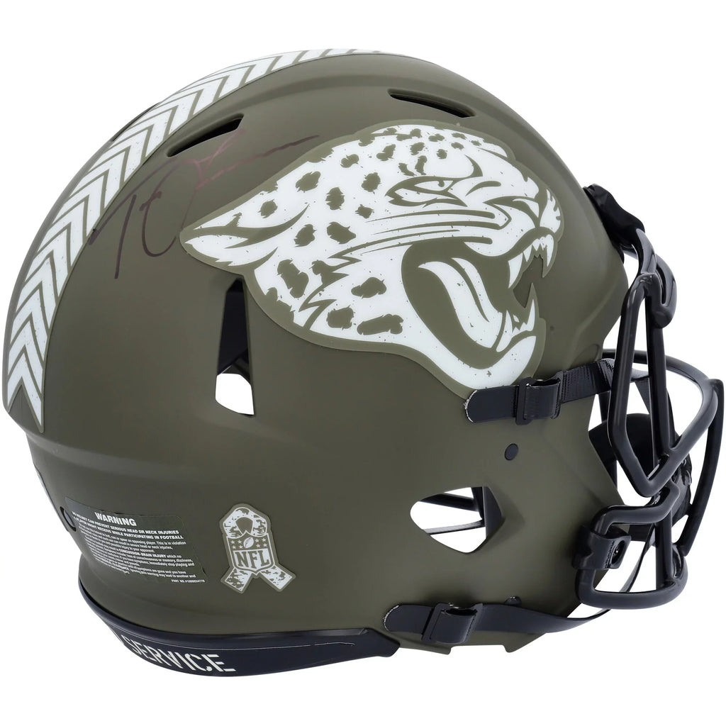 To Autographed Riddell Service Speed Salute Trevor Jaguars Authentic Jacksonville 2022 Helmet Lawrence