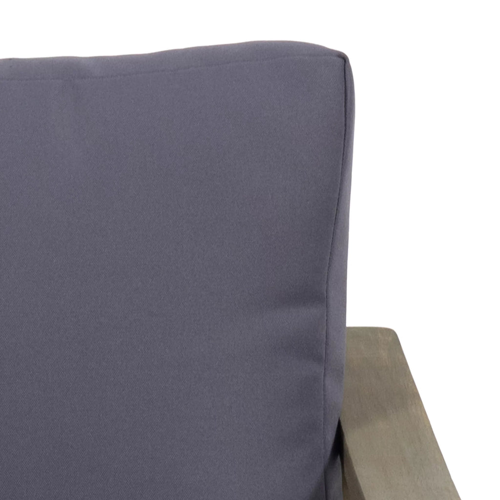 Dark Studio GDF Cushions, Acacia 4 Gray Wood Set Johnlucas and Seater with Gray Outdoor Chat