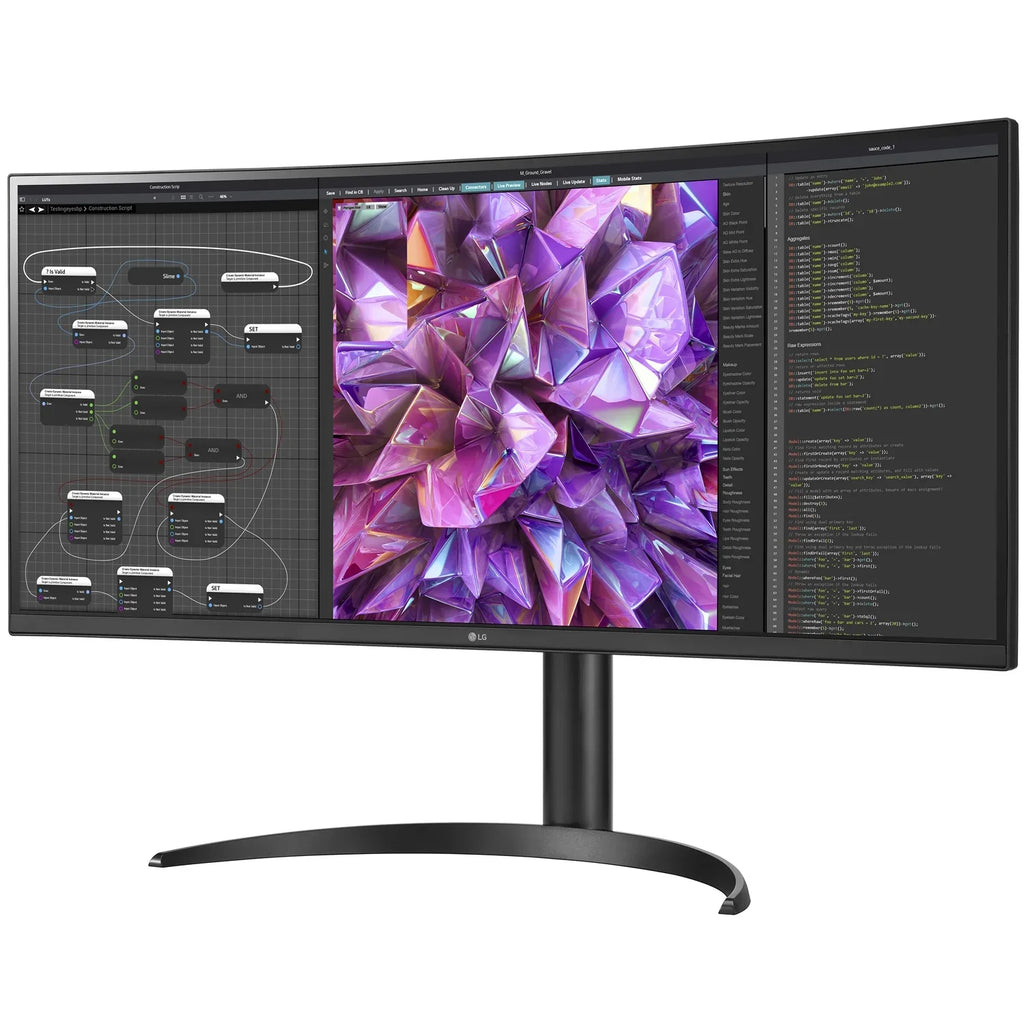 HDR IPS Curved KVM QHD LG Monitor 10 UltraWide Built-in 34WQ75C-B 34"