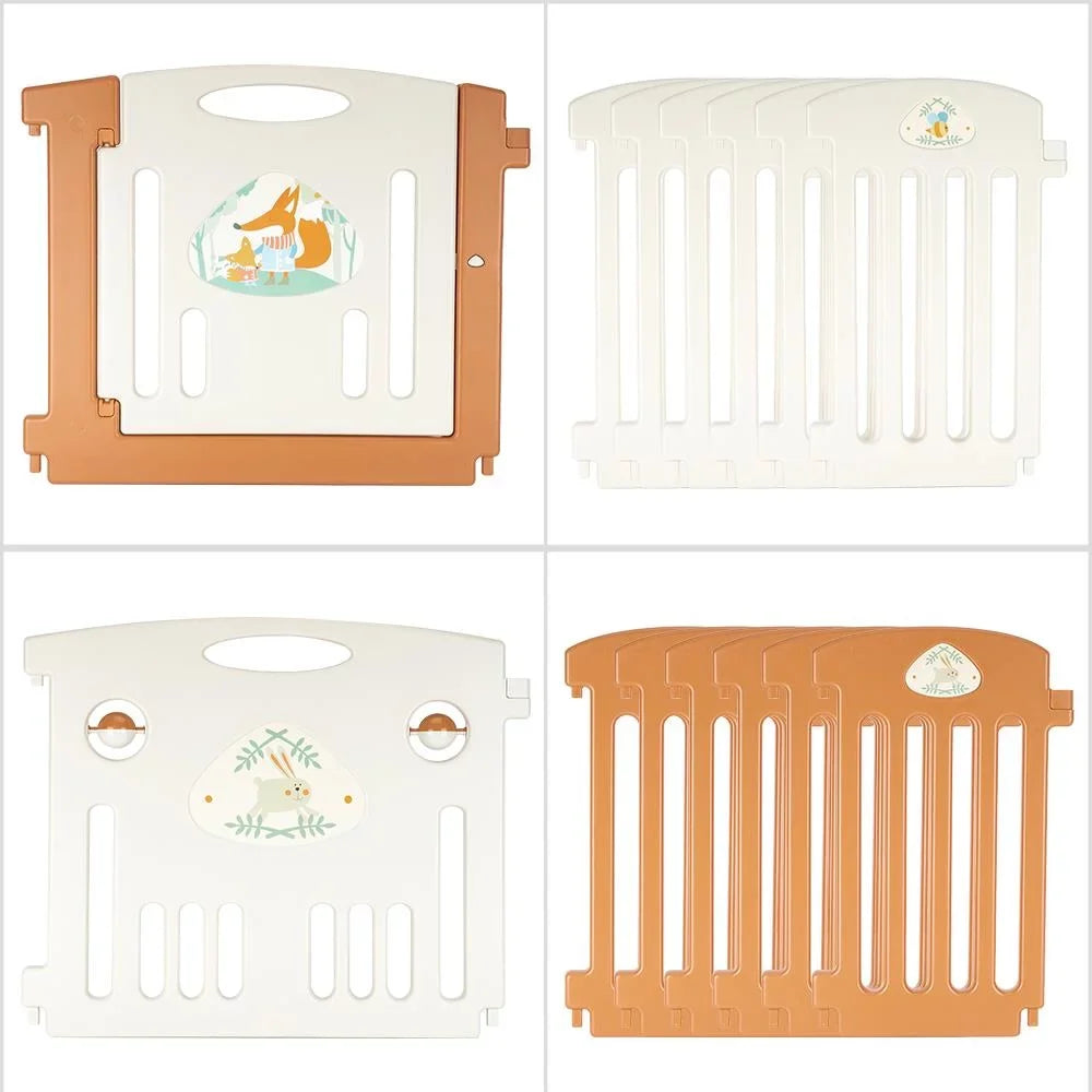 Baby Safety Fence Yard Outdoor,Yellow Indoor Playpen 14 Play UBesGoo Panel