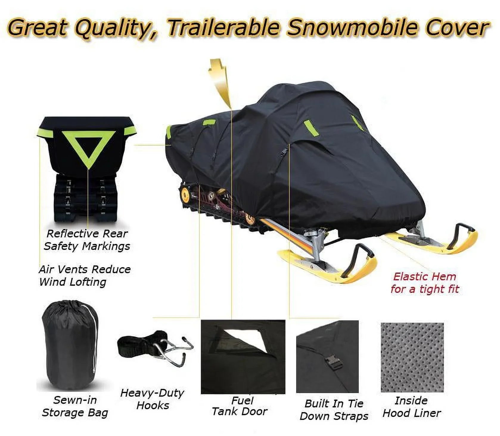 Compatible Bombardier GSX Doo model Ski 2008-2008 for HO Sled Cover Snow 600 600 Denier snowmobile Gear Machine Snow SDI, LIMITED Trailerable