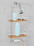 Shower Caddy Rust Better Chrome Gardens Homes Shelves, Bamboo & Proof with Aluminum Satin