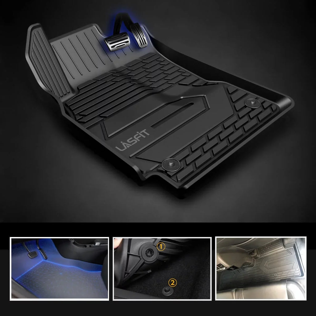(NOT Row, & Seating Black WK Grand Cherokee 2022, Fit Jeep Weather Car 2016-2021 Bench 2nd Liners and Lasfit only, 1st Set, Floor Mats Grand Vehicle Jeep TPE ) Cherokee Floor All Cherokee for Jeep