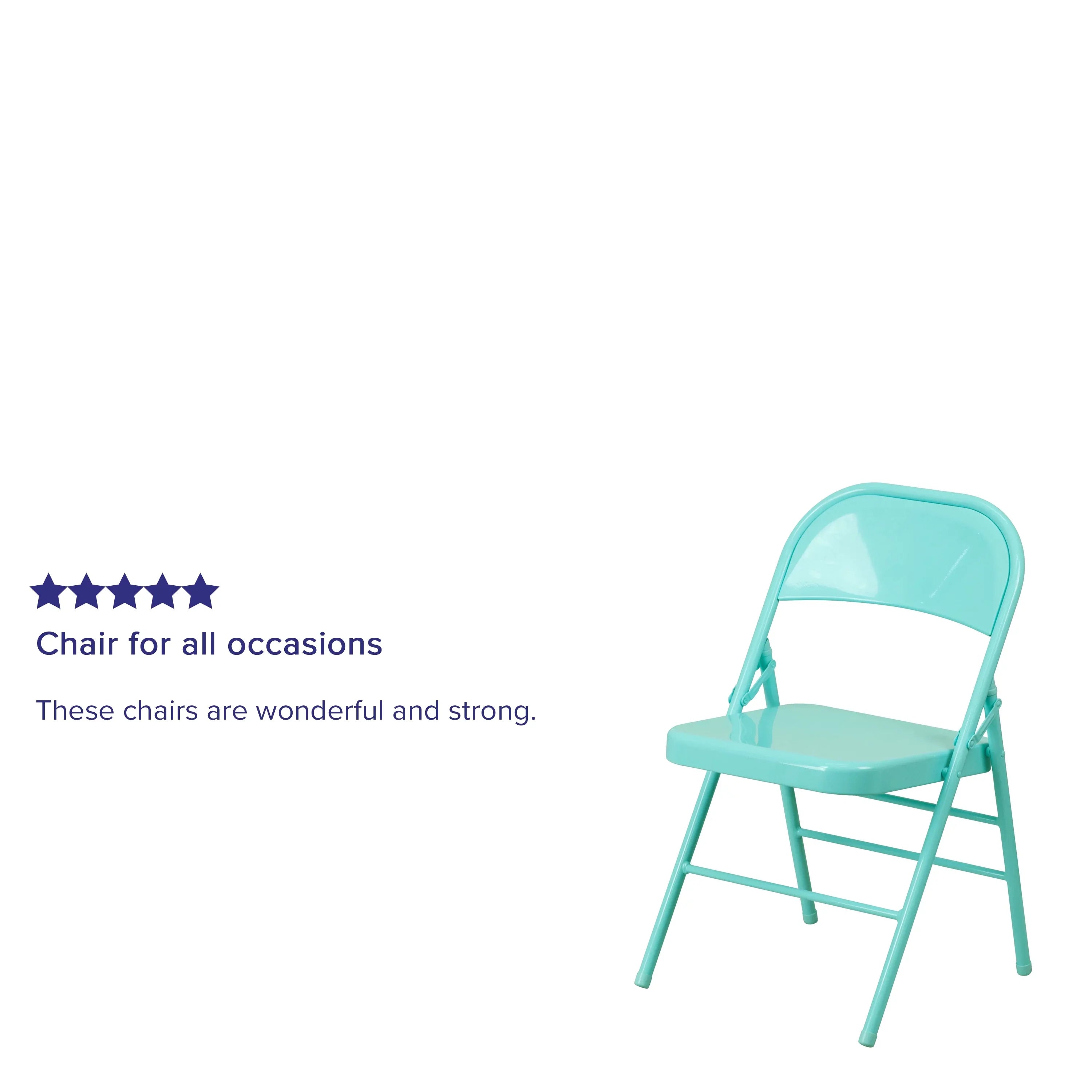 & Teal Tantalizing Metal Folding Double Chair Hinged Series Flash Braced Furniture HERCULES COLORBURST Triple