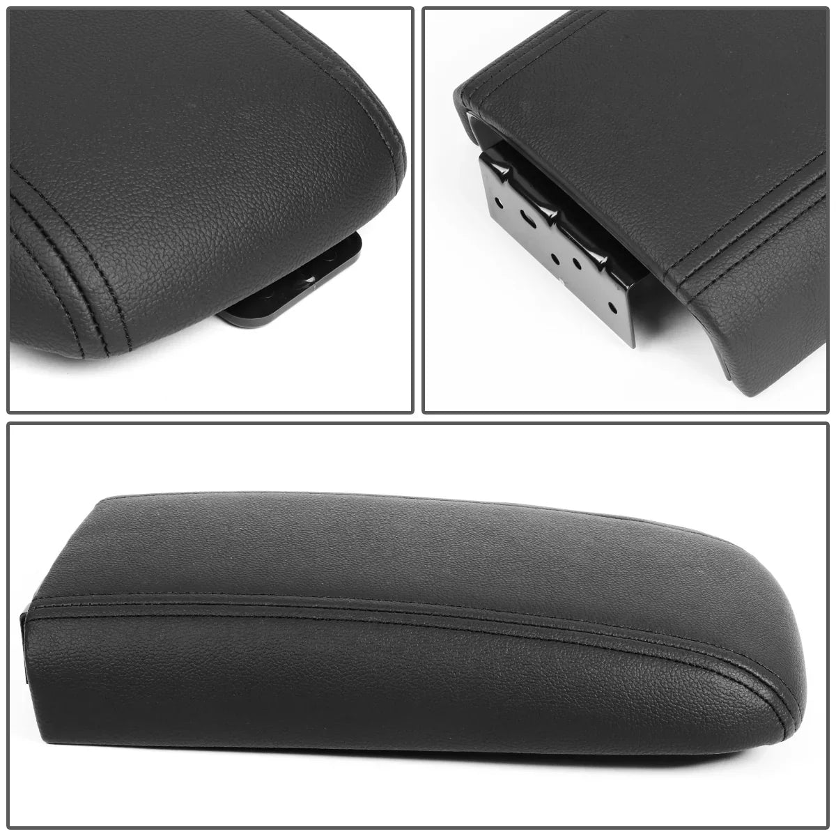 2002-2009 Armrest 08 04 06 GMC Motoring Trailblazer Leather Chevy Lid w/Latch Assembly For Rainier Console 03 ZTL-Y-0054 Buick 07 [Black] DNA Envoy 05 Center