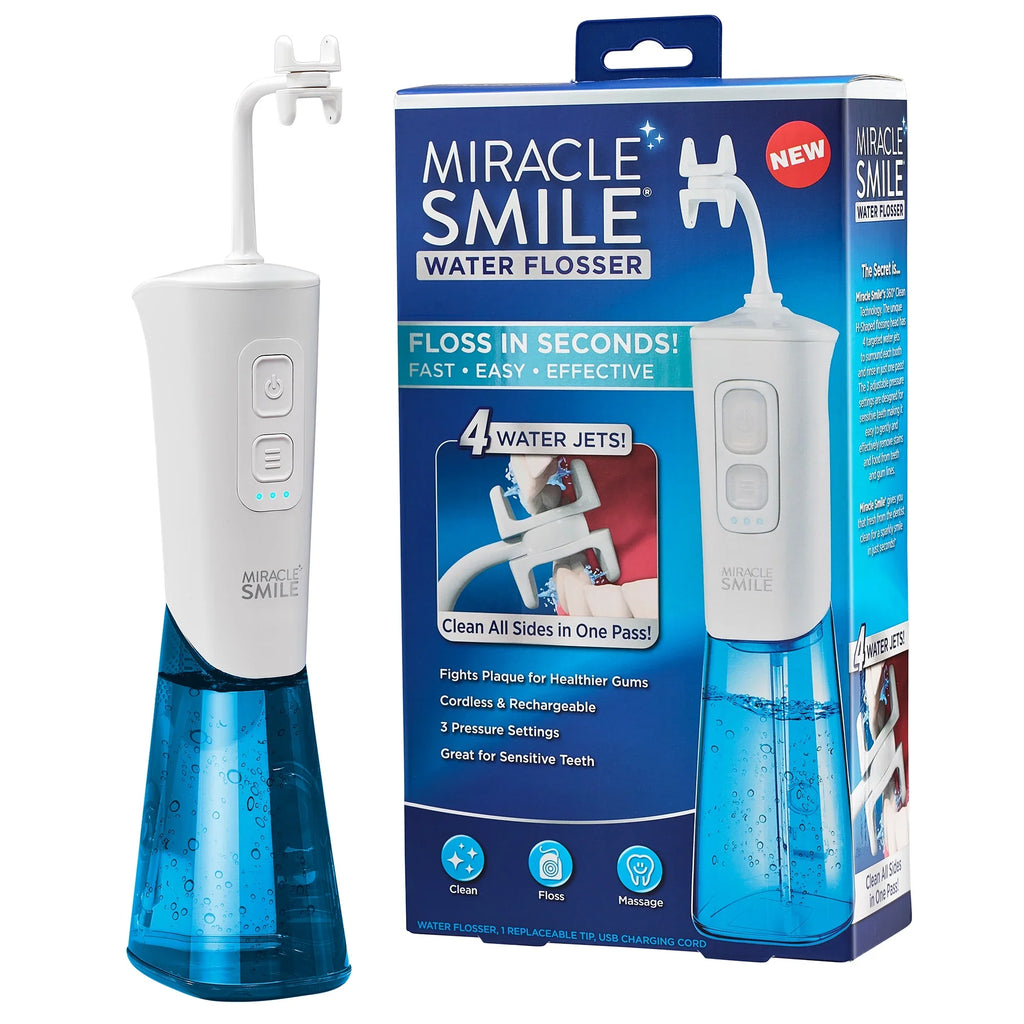 Water Smile Flosser, Miracle Rechargeable Tank Easy Flosser, Portable Dental Water Refill Water