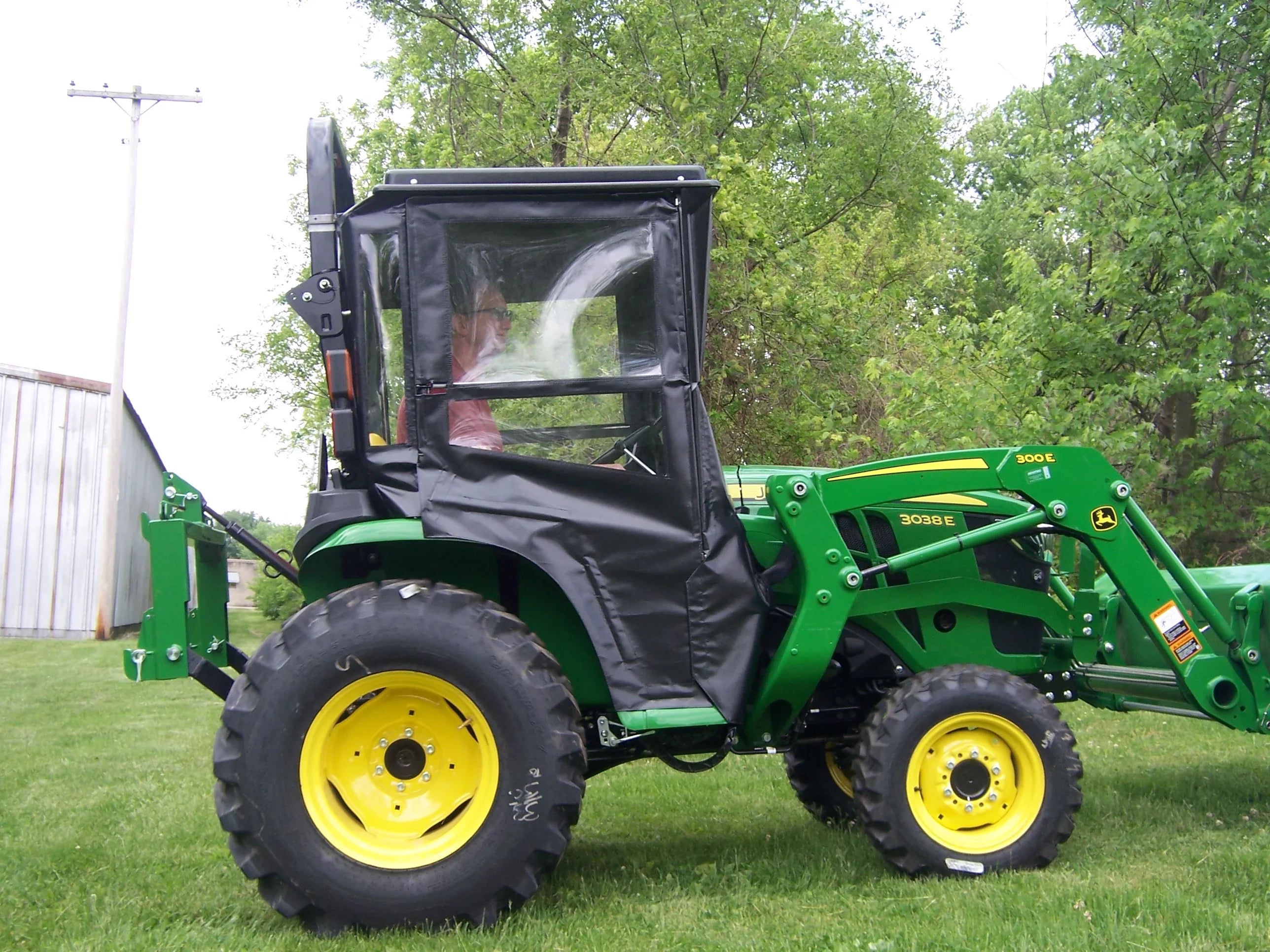 Enclosure Top 3025E, Hard 2018 40410 Tractor 3038E Above John and Cab Original 3032E, Fits Deere Cab