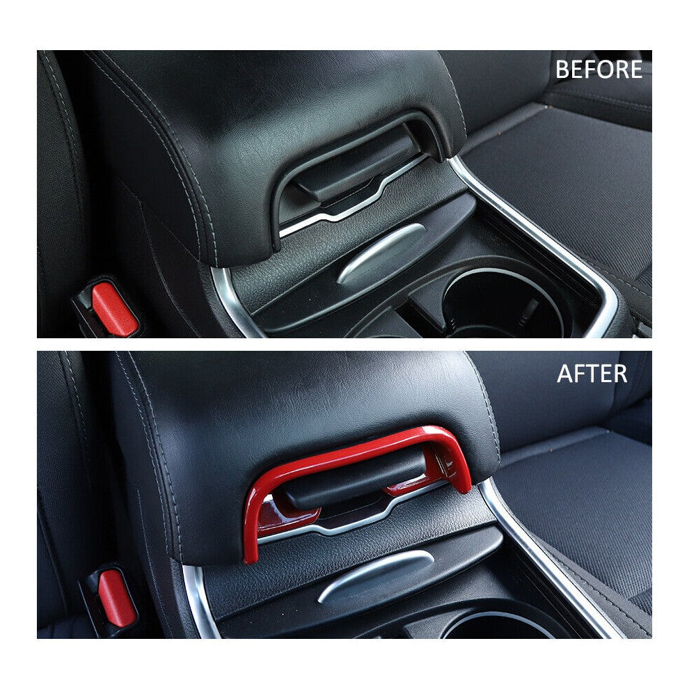 , Red Trim Armrest ABS Teledu Center m Console 2pcs Button