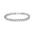 Color, of Clarity) .925 Round Clasp Cttw Link I2-I3 cut (I-J Diamond and 1/10 Brilliance 7.25" Silver Bracelet Tennis Set Womens Box Bead Sterling Miracle Haus