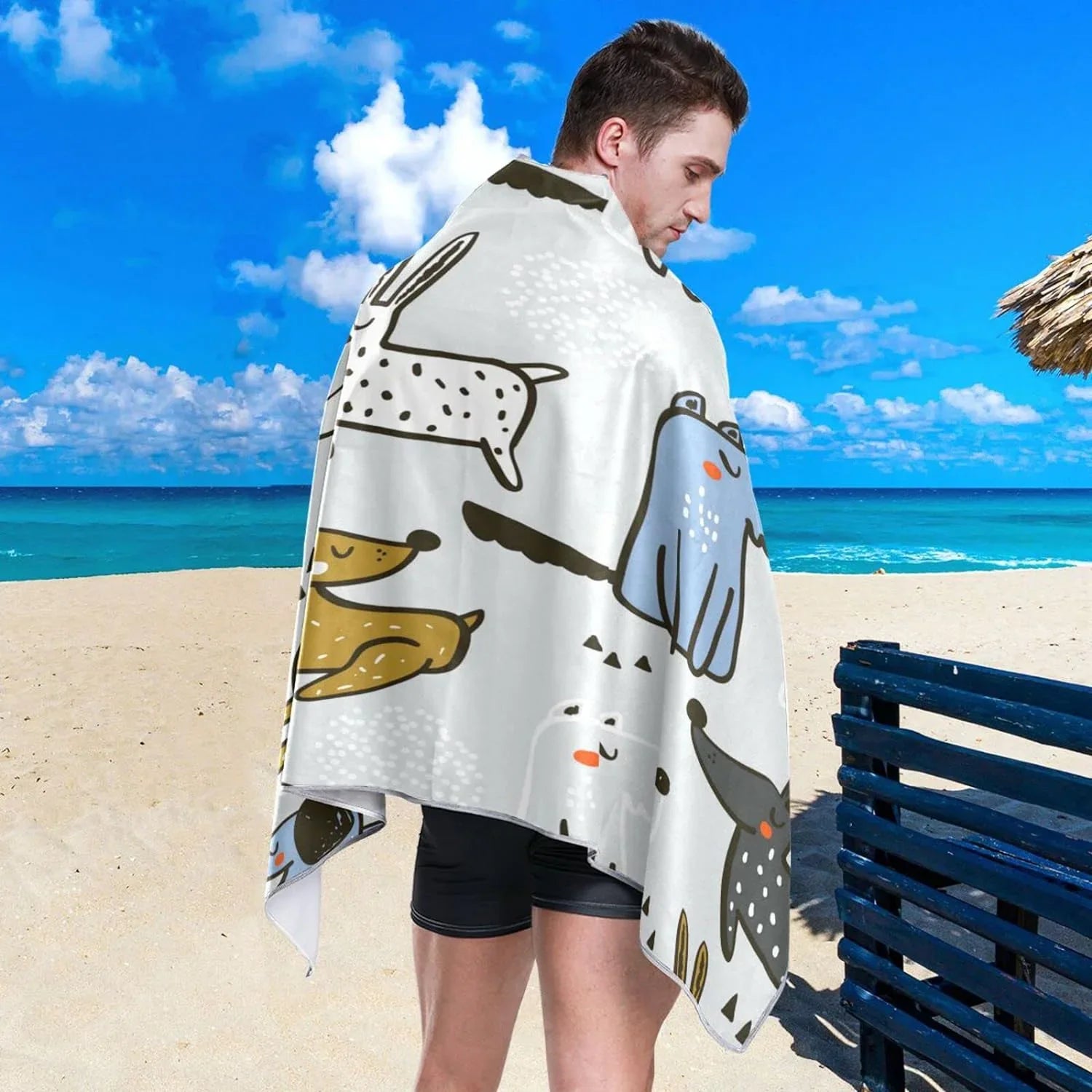 Oversized Super Travel - Scandinavian Dogs Towel Bestwell for Compact Holiday£¨26£© Towels Camping Towel Trendy Absorbent Dry Lightweight - Beach Swimming Quick