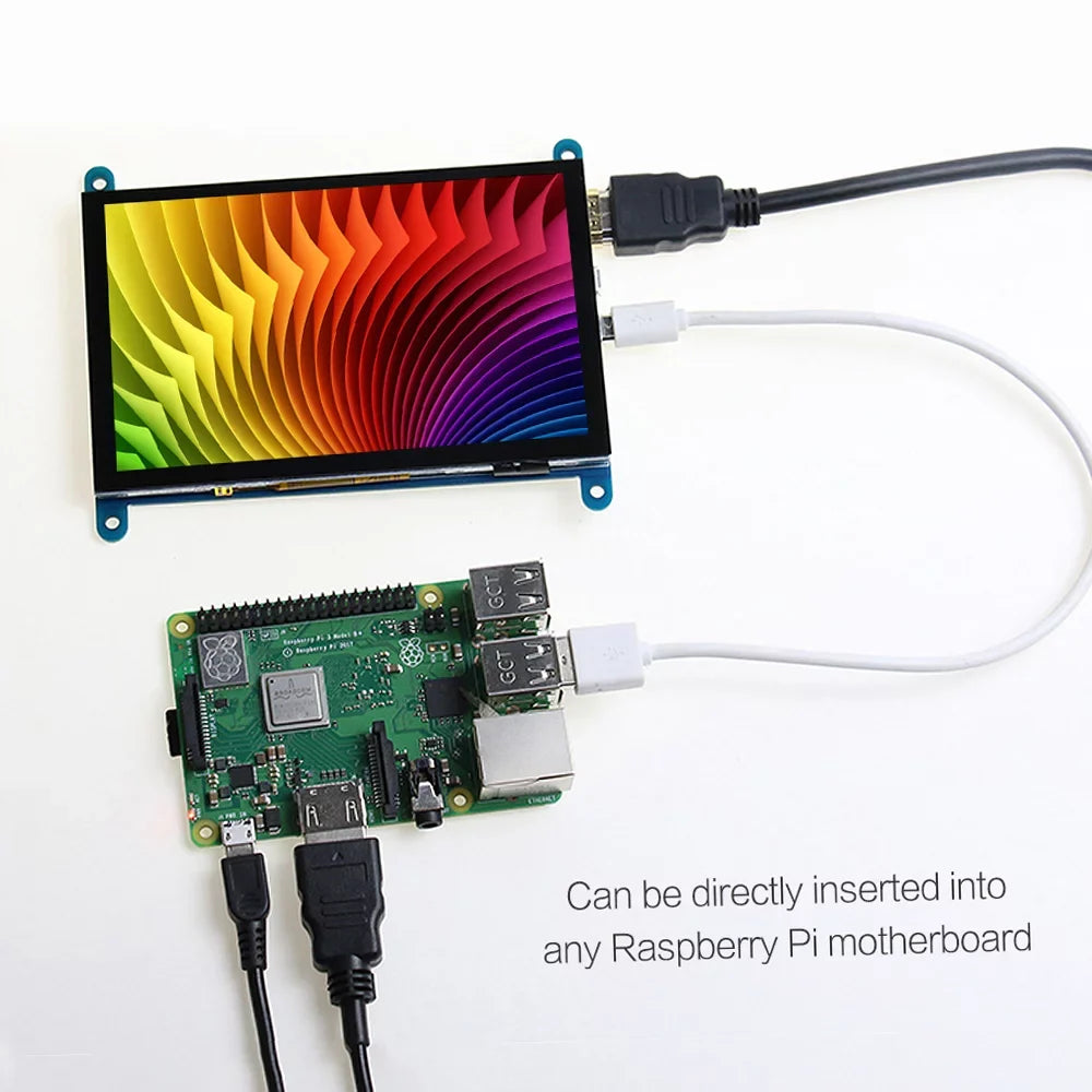 HD Monitor Display Pi Capacitive Portable Raspberry Touchscreen 5 800*480 with Small Inch USB Andoer Interface Resolution HD Compatible with Tool