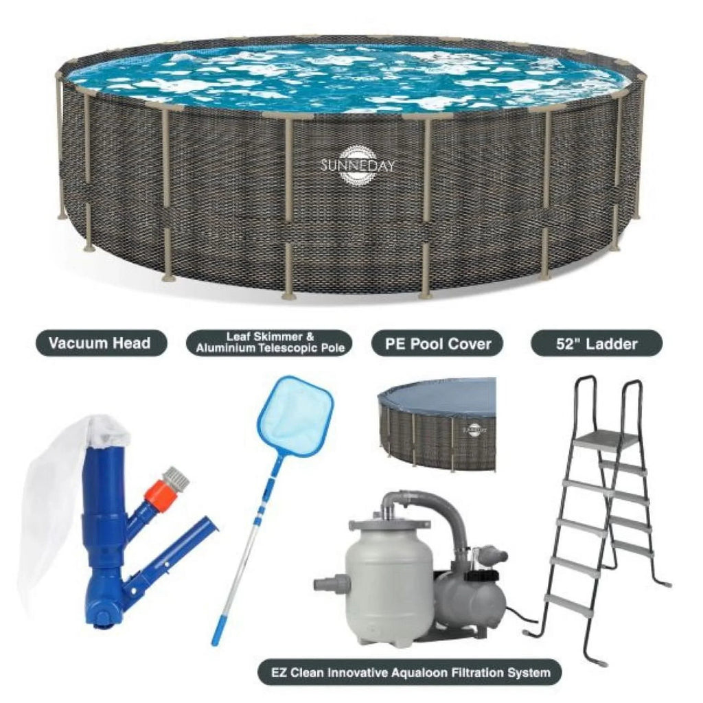 x Round Soft-sided ft. Rattan 52 Sunneday in. Oasis 18