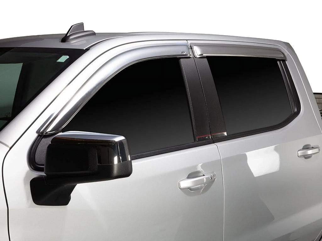 Xd, Sv/Sl/Platinum with 2017-2019 Ventvisor 2021 (AVS) Reserve - Auto Outside RealTruck Window Compatible Mount Titan Nissan Titan Chrome Select: 2Pc Front Nissan Ventshade by