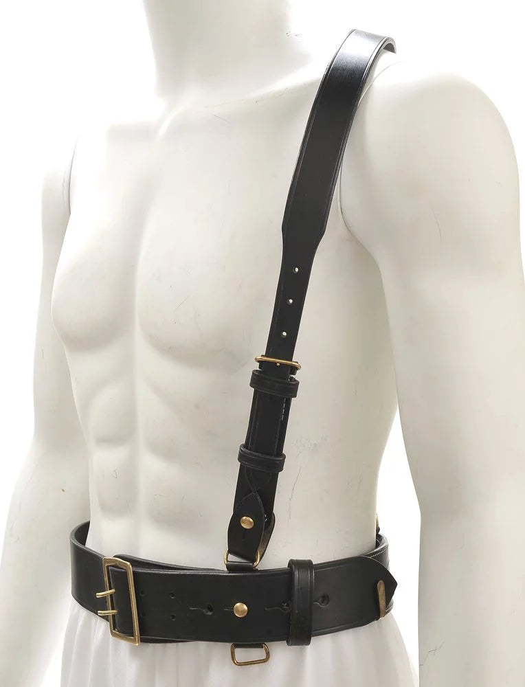 45" Black fit Browne with Sam Belt Leather 42"- Shoulder will Strap WW1