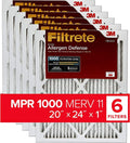 11, 23.81 0.81 x Allergen Filtrete 20x24x1 x dimensions exact Air MPR MERV Defense, 6-Pack 1000 19.81 Filter