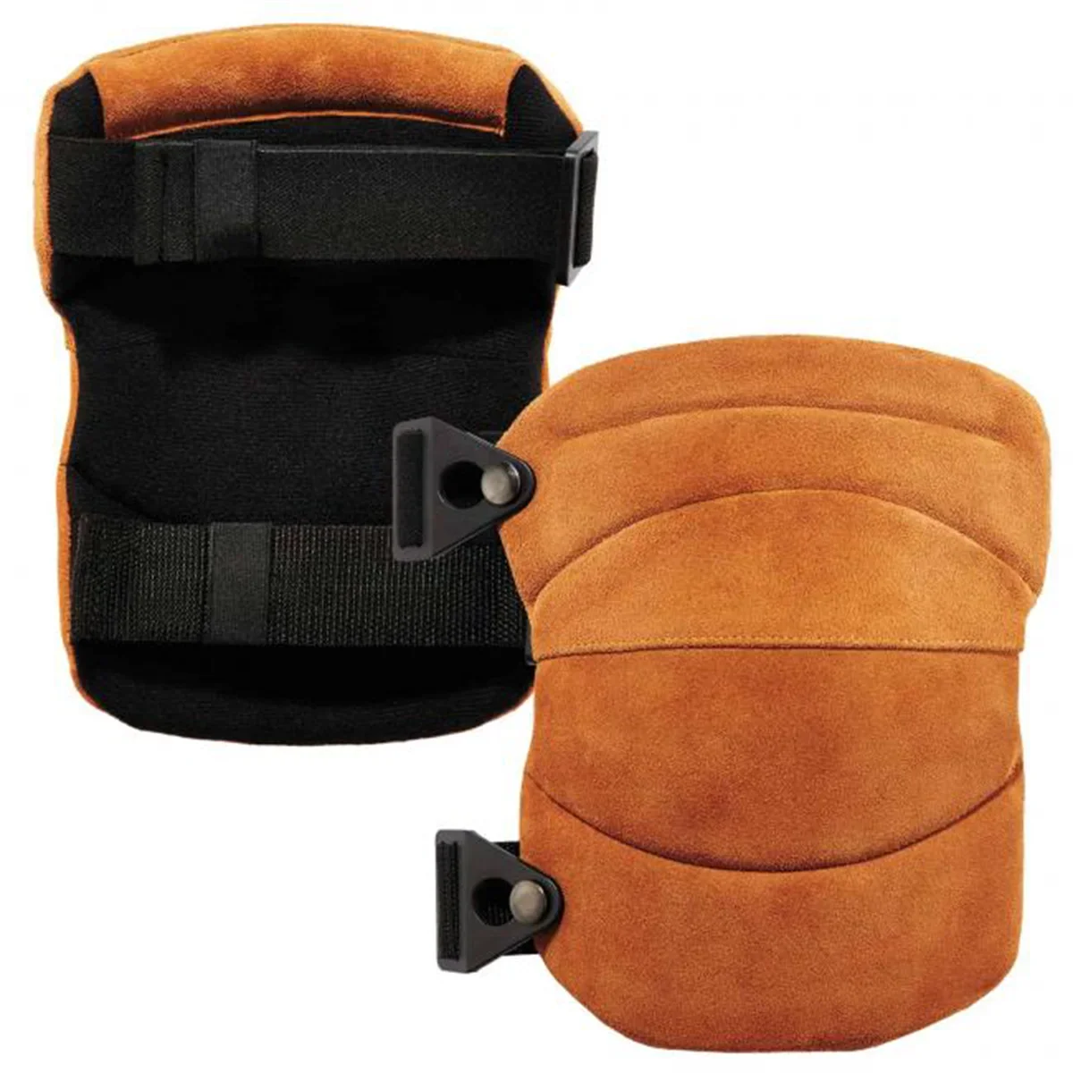 Ergodyne Knee - Soft Leather Wide Pads ProFlex? Brown 230LTR Cap,