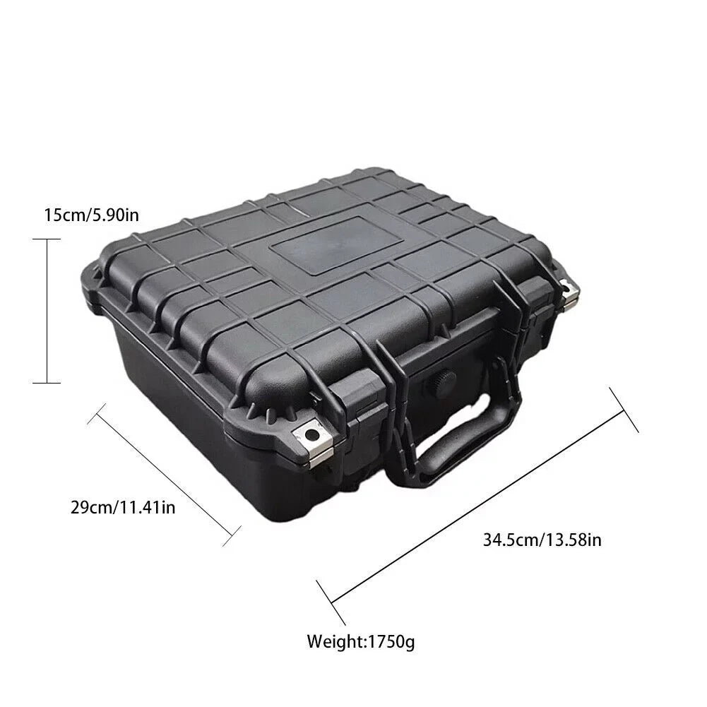 TSA with Waterproof Case Shell 14" Black US Standards Foam Case Hard Camera