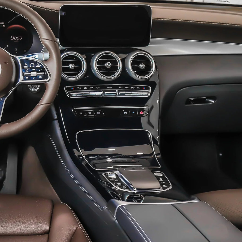 Frame GLC Ashtray Mercedes C400 Class Box Compatible Center Storage C300 Console W253 GLC Benz with 2015-2021 C C63 W205 Tech Trim, 300 Chrome, Xotic 2016-2023 Class