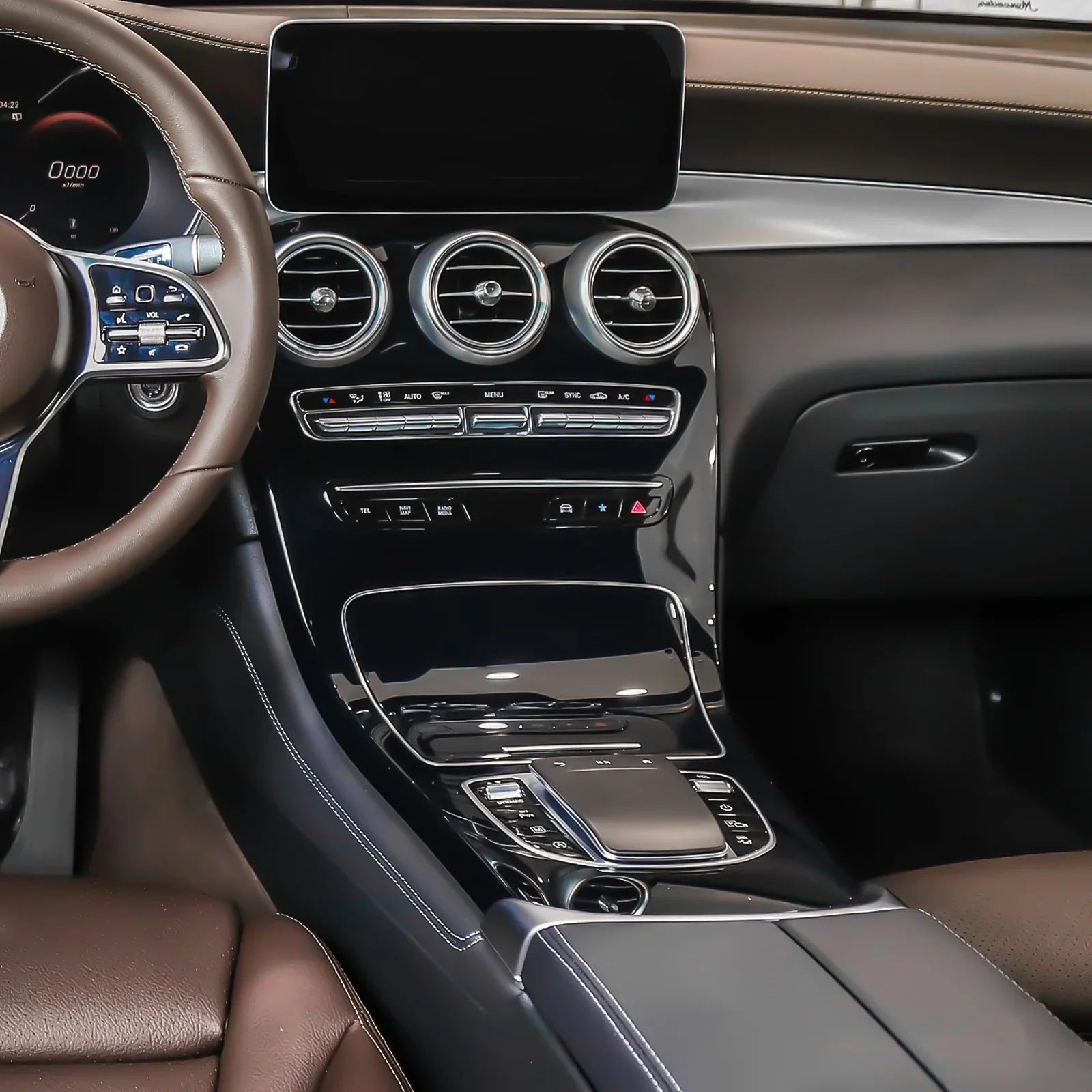 Frame GLC Ashtray Mercedes C400 Class Box Compatible Center Storage C300 Console W253 GLC Benz with 2015-2021 C C63 W205 Tech Trim, 300 Chrome, Xotic 2016-2023 Class