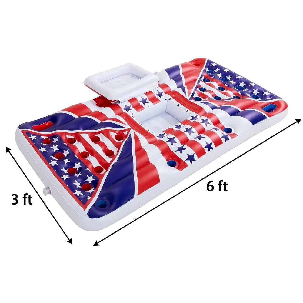 Float Beer Floating Flag American Built-In Cooler Pong with