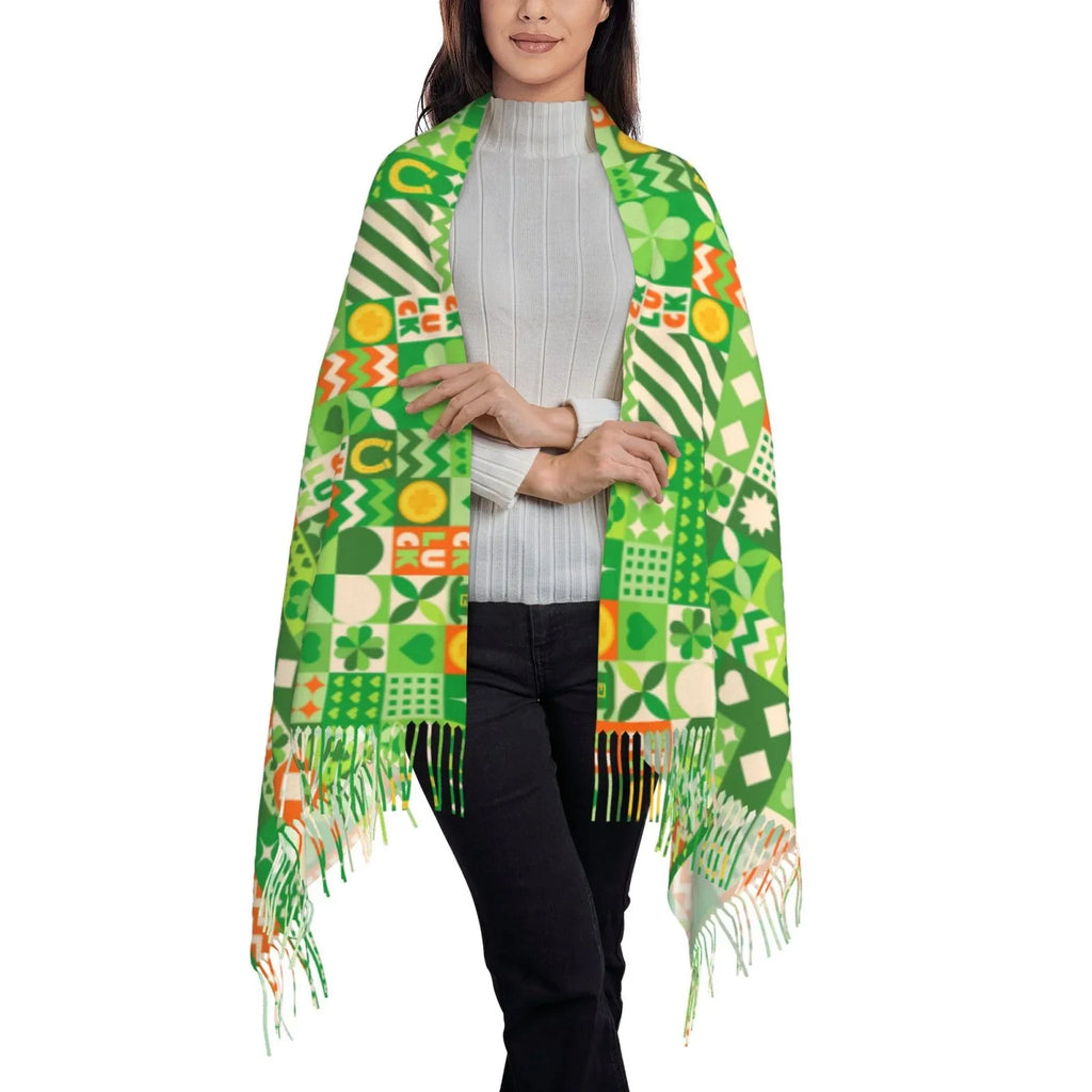 Feel Patrick's St Wrap Scarf Scarves Cashmere Bingfone Shawl Winter Art Women Warm Soft For Day6 Elegant Print Gifts- Large