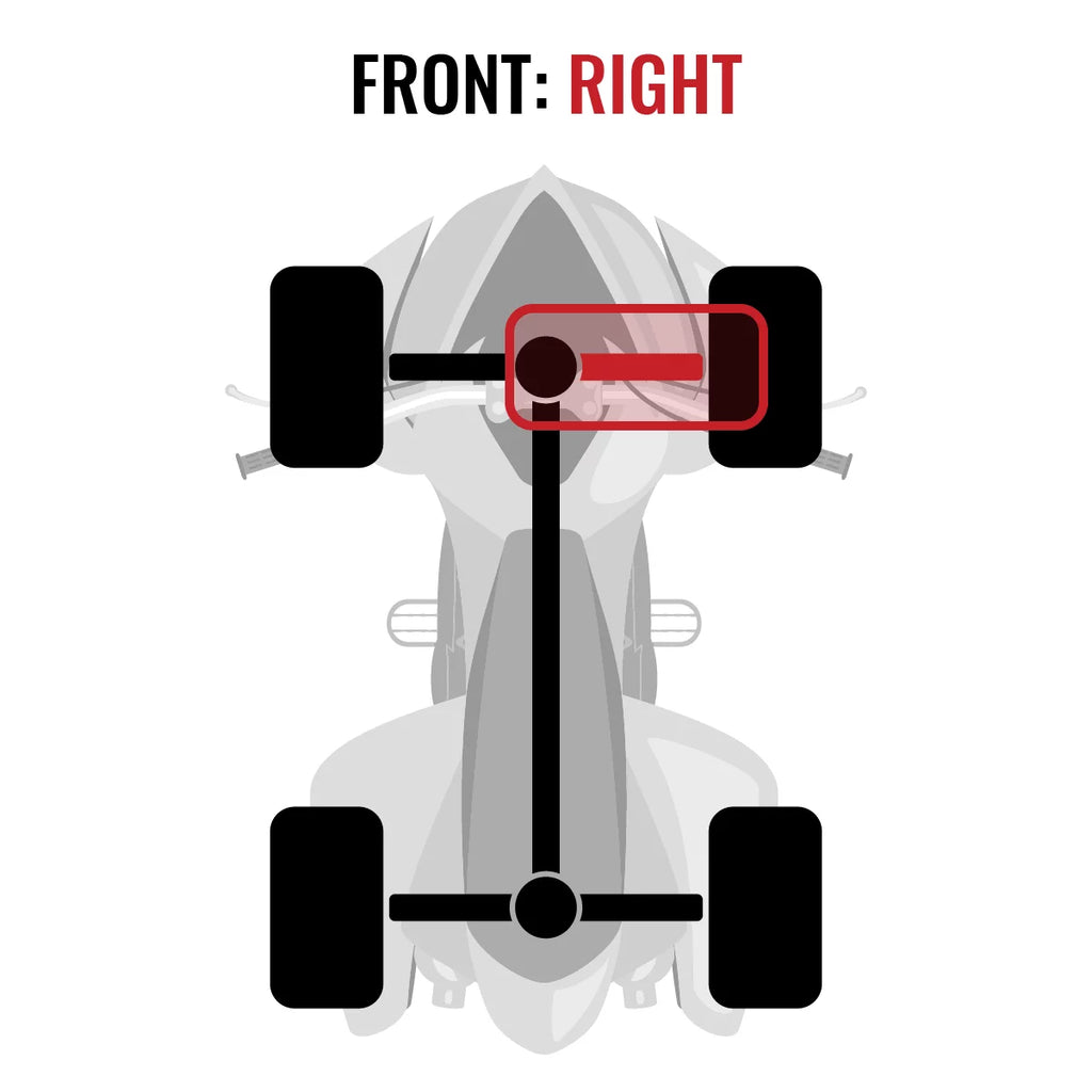 '- 1000 Right with 1000 Can-Am Sixity compatible MAX Front Axle DPS XT Commander 2015 4X4 XT