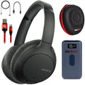 Sony Gear with Deco Headphones (Black) WH-CH710N Case Noise-Canceling Bundle Wireless