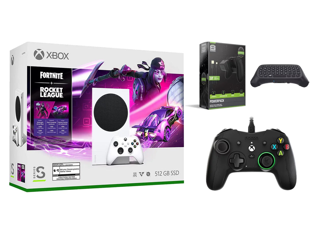 Series Controller, Cable/Battery PRO Console Fortnite Black and Xbox Microsoft League?with Charge Keypad Wireless Compact S Controller Rocket