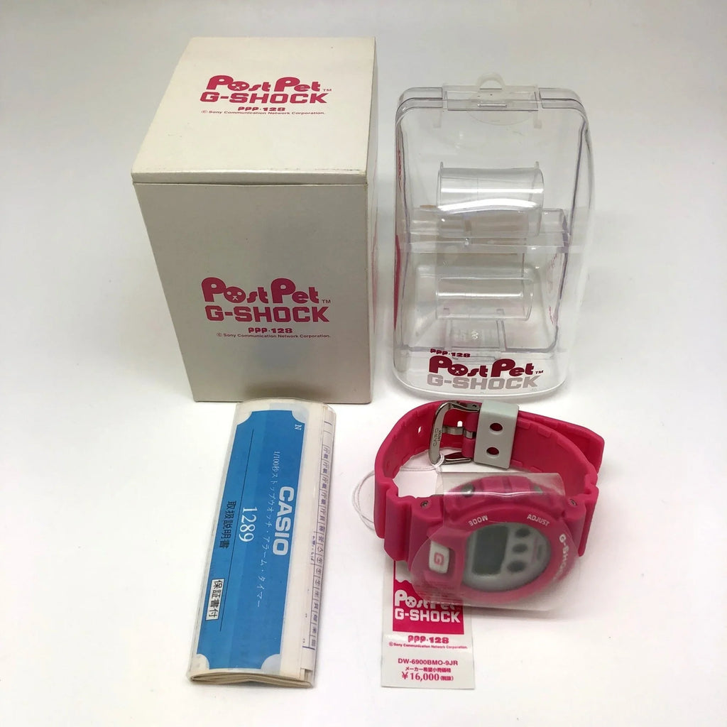 Quartz Pink Eyes Post DW-6900BMO-9JR (Good) Men's Pre-Owned Pet G-SHOCK Collaboration Store Three ITJT9ZWV73LU Watch CASIO Mikunigaoka White
