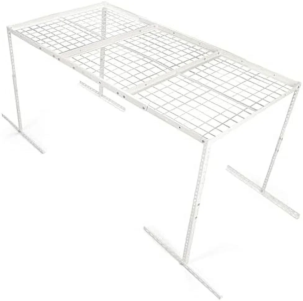 White 3X6 Ceiling Organization Adjustable Overhead Racks Ceiling Shelf Garage Storage Storage Garage Rack Mounted