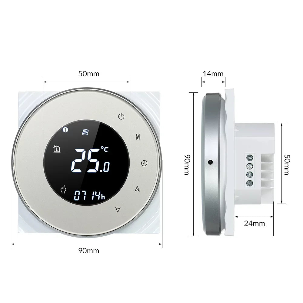 Backlight Boiler Dry Echo/ Voice HomeIFTTT Touchscreen LCD with Programmable with Controller Gas Compatible Heating Control