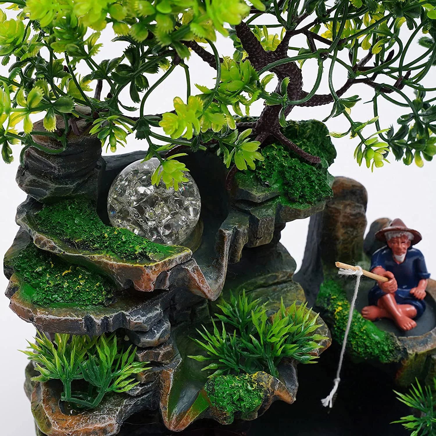Rockery Zen Decor Miumaeov Fountain Desktop Fengshui Ornament Waterfall