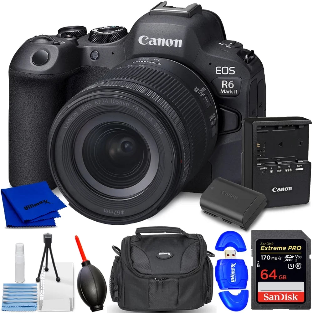 24-105mm II EOS R6 Kit and Mark Lens Accessory - Camera f/4-7.1 Canon Mirrorless