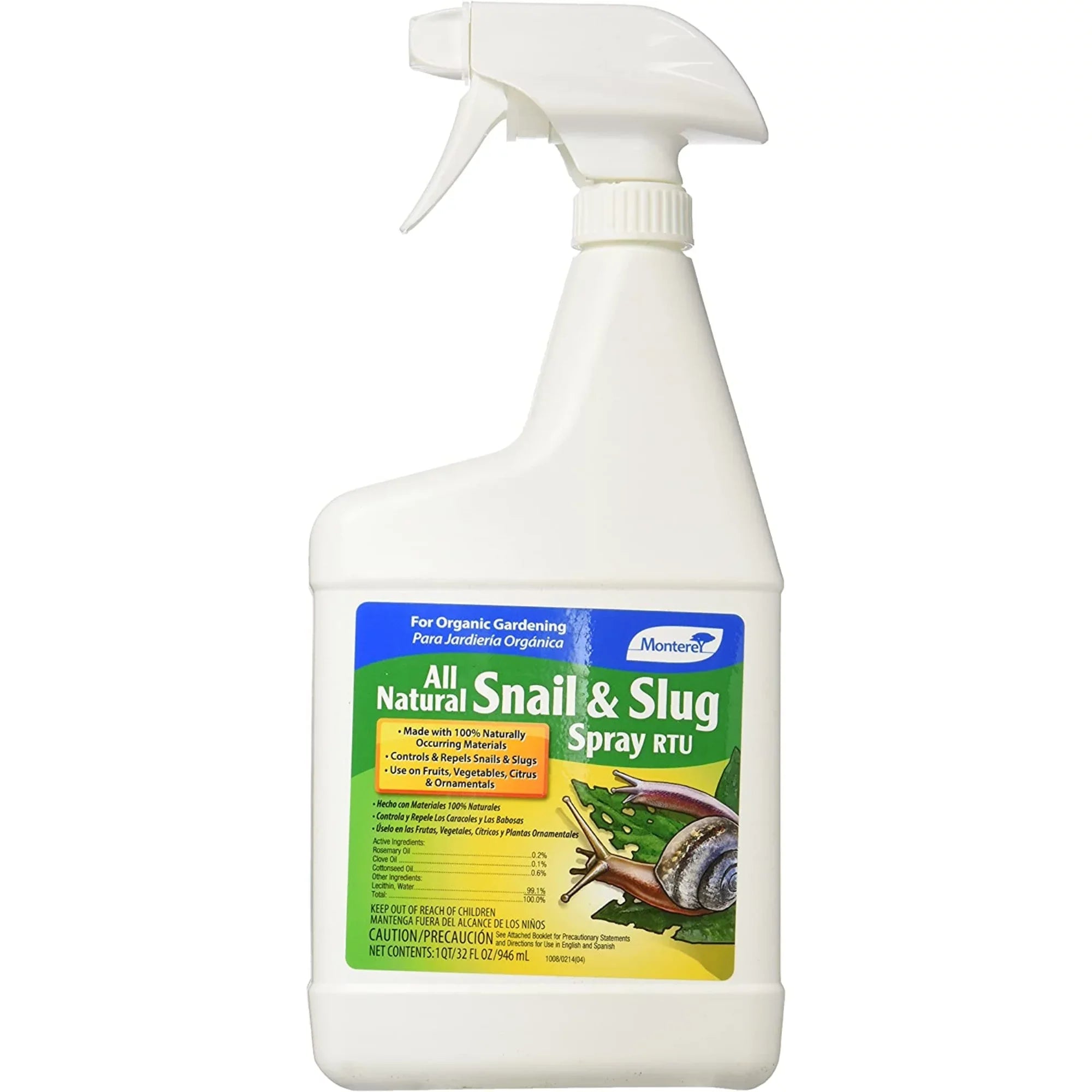 Repellent Snail Organic, All Ready Monterey To Slug 32 oz & Natural Use
